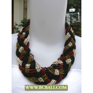 Multi Seed Beaded Necklaces Fashion